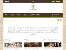 Tablet Screenshot of cedarcreekcenter.com